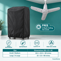 Waterproof Dustproof Air Cooler Cover – Black