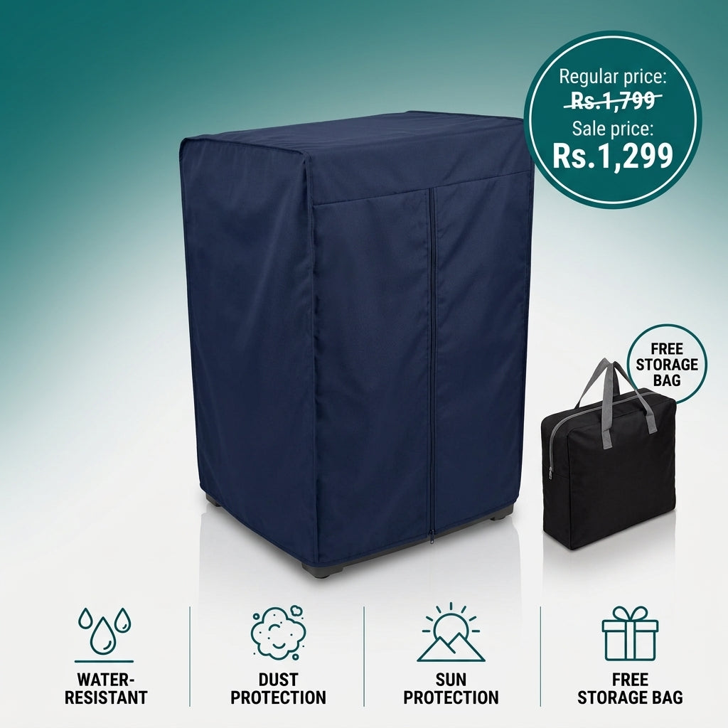Automatic Washing Machine Cover – Dust & Sun Protection