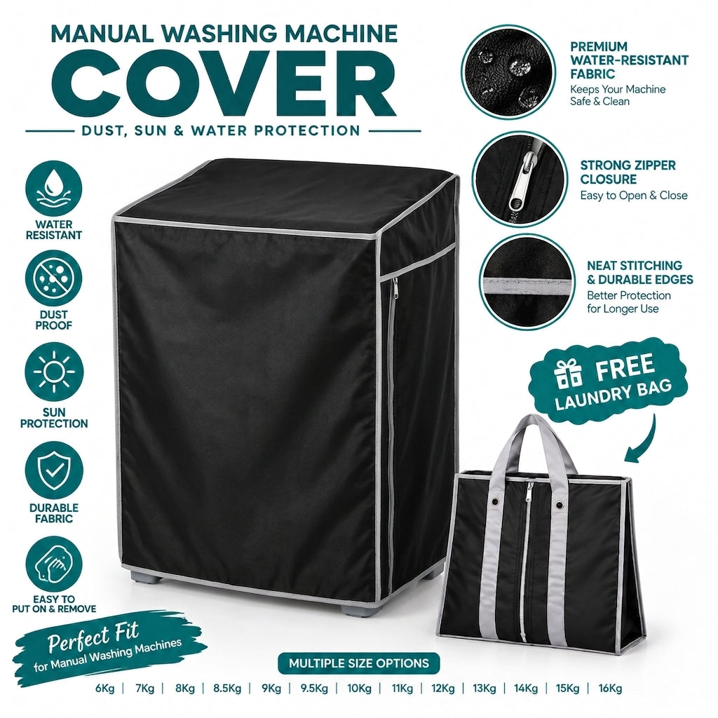 Manual Washing Machine Cover – Dust & Sun Protection