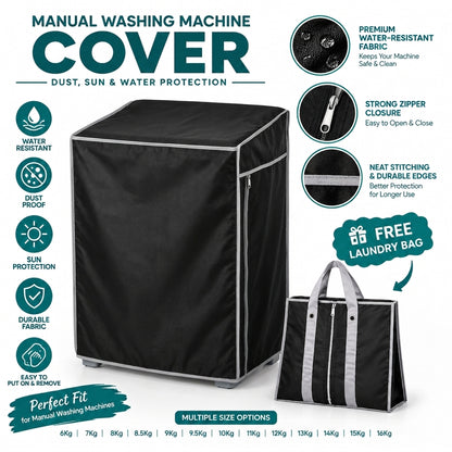 Manual Washing Machine Cover – Dust & Sun Protection