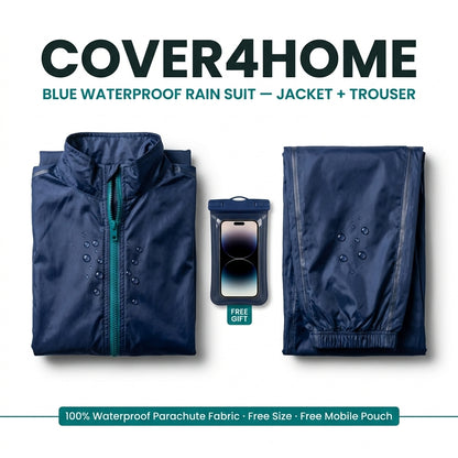 Blue Waterproof Rain Suit – Jacket & Trouser