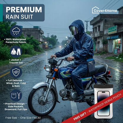 Blue Waterproof Rain Suit – Jacket & Trouser