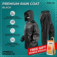 Waterproof Rain Suit – Black Jacket & Trouser Set