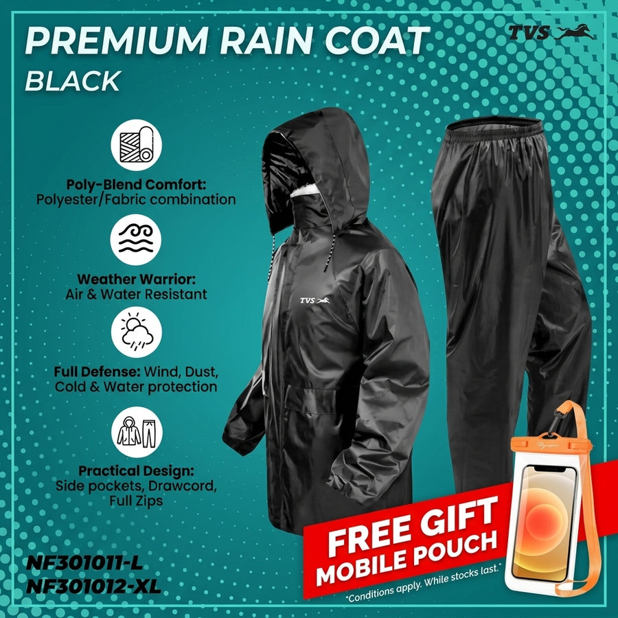 Waterproof Rain Suit – Black Jacket & Trouser Set