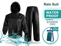 Waterproof Rain Suit – Black Jacket & Trouser Set