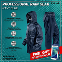 Blue Waterproof Rain Suit – Jacket & Trouser